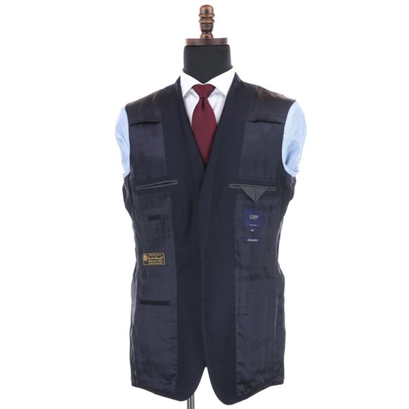 J Crew Ludlow Loro Piana 130's Wool Blazer Sport Coat Jacket 40L Midnight Blue - Picture 8 of 11